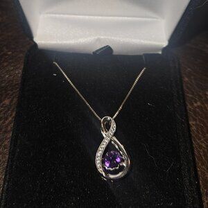 Diamond and amethyst necklace from kays